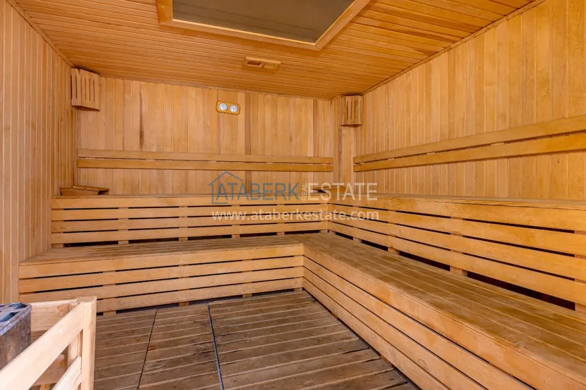 Linear 3+1 apartment with luxurious furniture in a cozy complex — Alanya, Mahmutlar district 12 