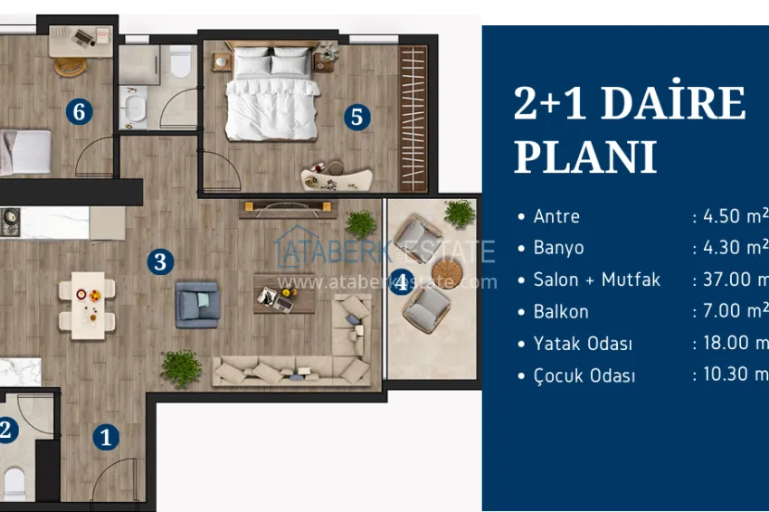 Buy cheap Turnkey 2+1 apartment in Antalya, Guzeloba with sea and forest views — comfort and convenience near the sea 1 