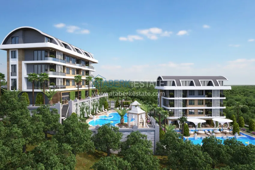 Apartment with panoramic views at a bargain price in a new complex — Kargicak, Alanya 1 