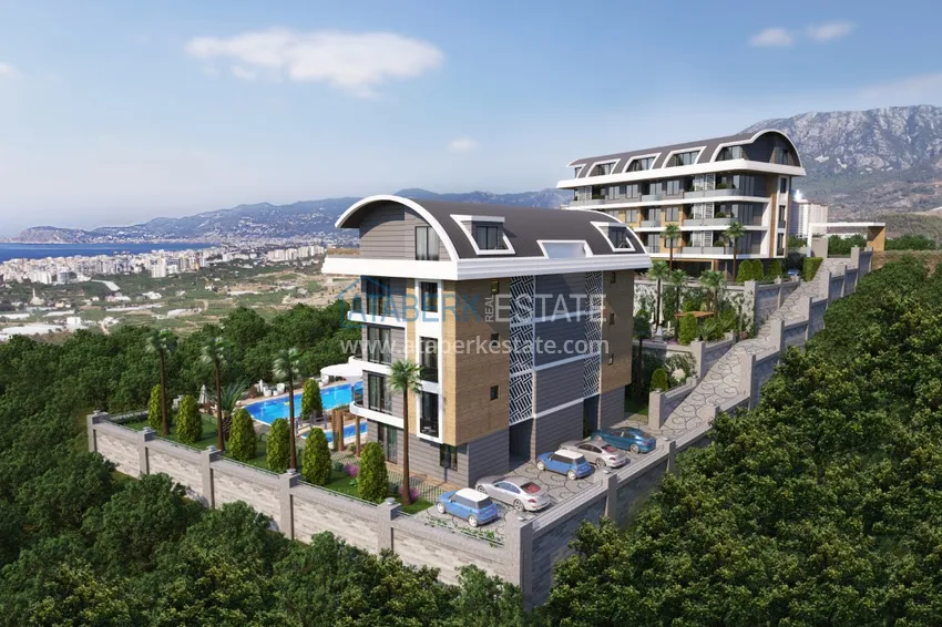 Apartment with panoramic views at a bargain price in a new complex — Kargicak, Alanya 2 