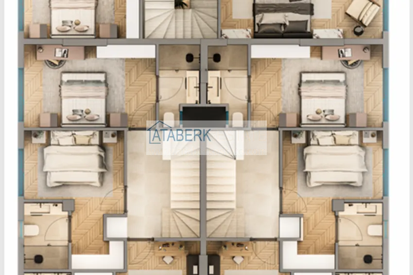 Buy cheap Buy a house in Antalya - Lara, Guzeloba. Townhouse under construction. Citizenship Real Estate 2 