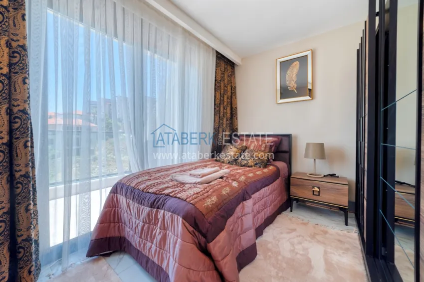 Purchase 2+1 duplex penthouse with new furniture and mountain views in Oba, Alanya 11