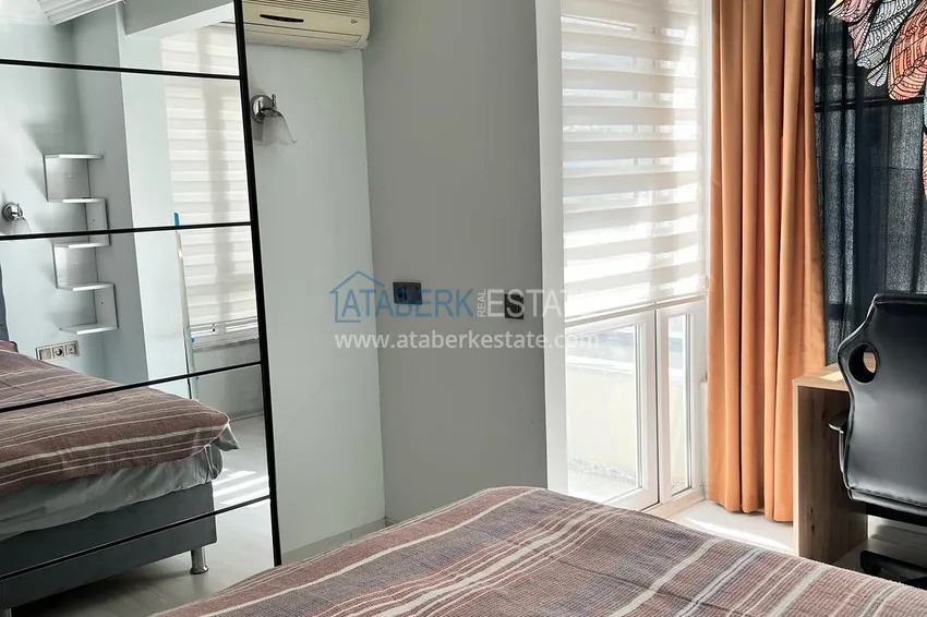 Purchase  1+1 apartment of 72 m2 in the center of Alanya with new furniture and two balconies - Cleopatra beach area 11 