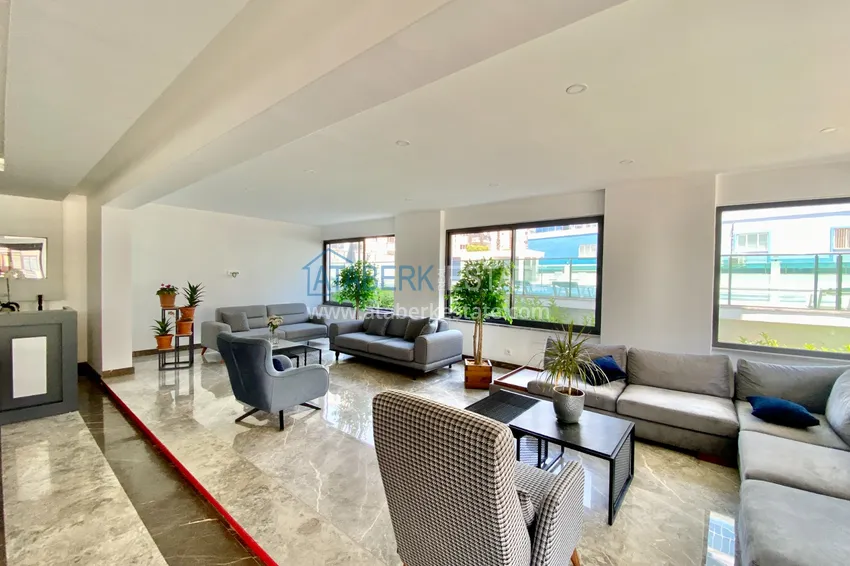 Turnkey 1+1 apartment with sea view in a complex on the beachfront — Mahmutlar, Alanya 11 