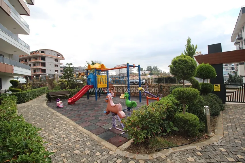 Furnished one-bedroom apartment for rent in a prestigious residence — Oba district, Alanya B1 11 