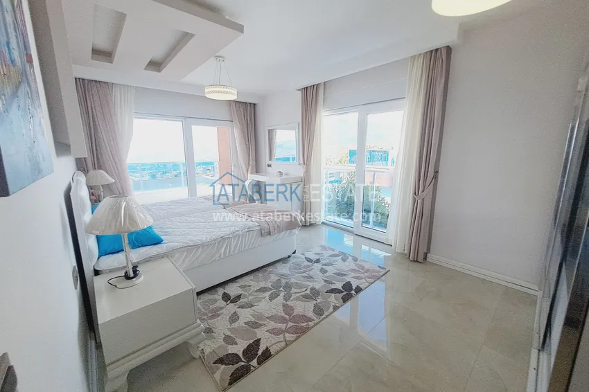 Purchase  Luxury view villa with furniture and private pool in a luxury complex - Kargicak, Alanya 13 