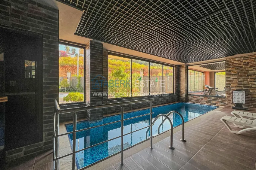 2+1 duplex penthouse with new furniture and mountain views in Oba, Alanya 15