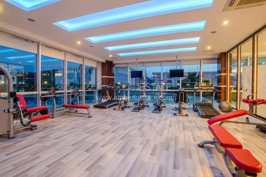 Apartment 2+1 with furniture and sea view — luxury complex in Kargicak 17 