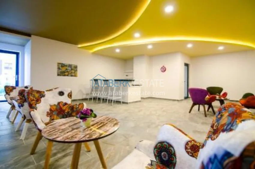 Furnished one-bedroom apartment for rent in a prestigious residence — Oba district, Alanya B1 15 