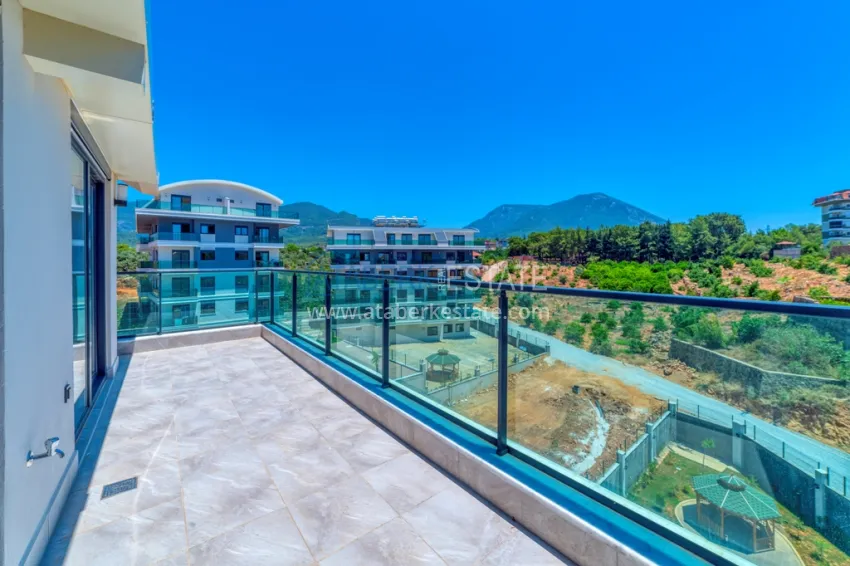 Purchase 2+1 duplex penthouse with new furniture and mountain views in Oba, Alanya 17