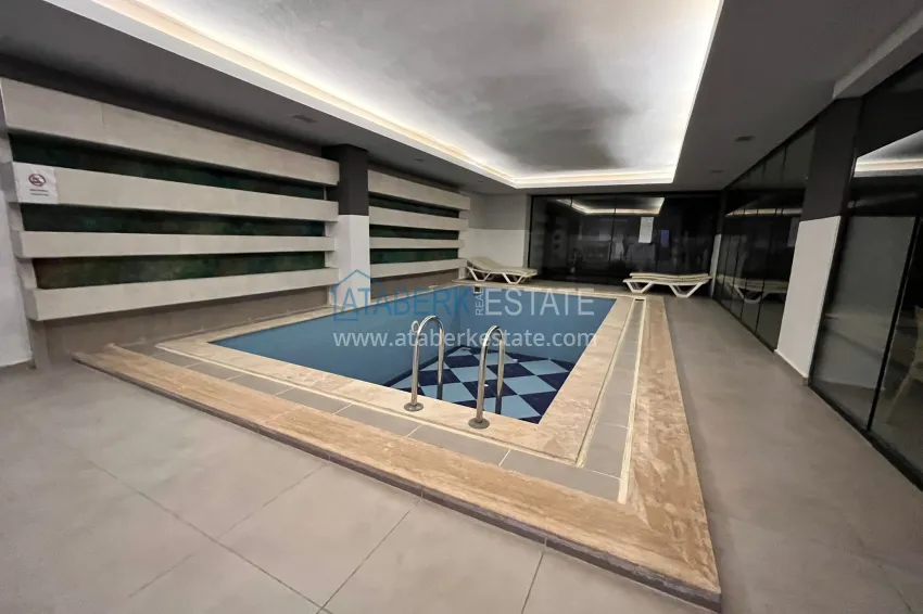 One bedroom apartment with furniture and sea view at a bargain price — Kargicak, Alanya 16 