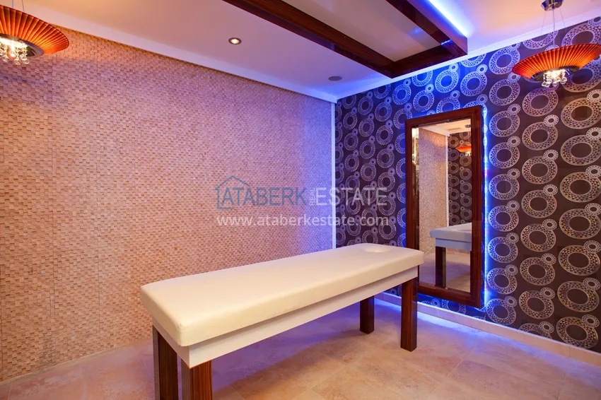 Apartment 2+1 with furniture and sea view — luxury complex in Kargicak 19 