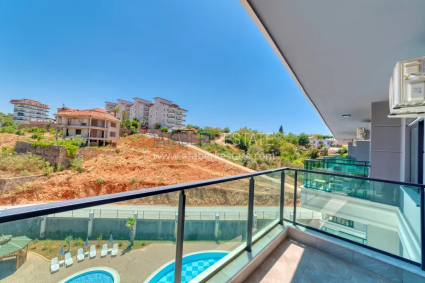 Purchase 2+1 duplex penthouse with new furniture and mountain views in Oba, Alanya 20