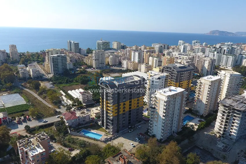Two bedroom apartment with panoramic sea and mountain views in the center of Mahmutlar 1 