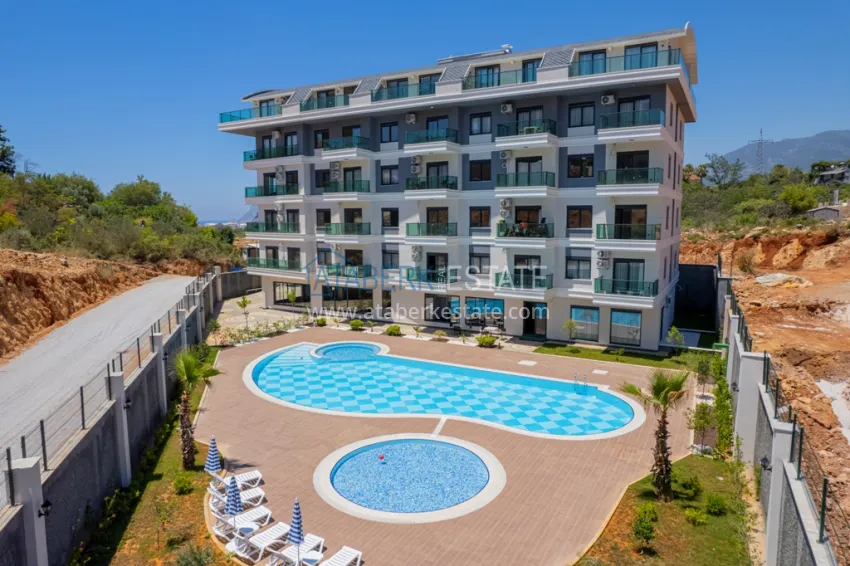 2+1 duplex penthouse with new furniture and mountain views in Oba, Alanya 1