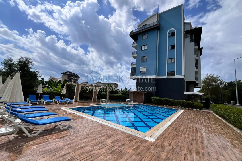 One bedroom apartment with furniture and sea view at a bargain price — Kargicak, Alanya 1 