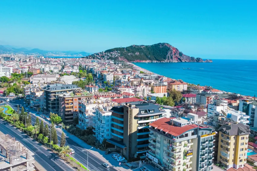 One bedroom apartment in a modern complex — the center of Alanya, Cleopatra beach area 1 