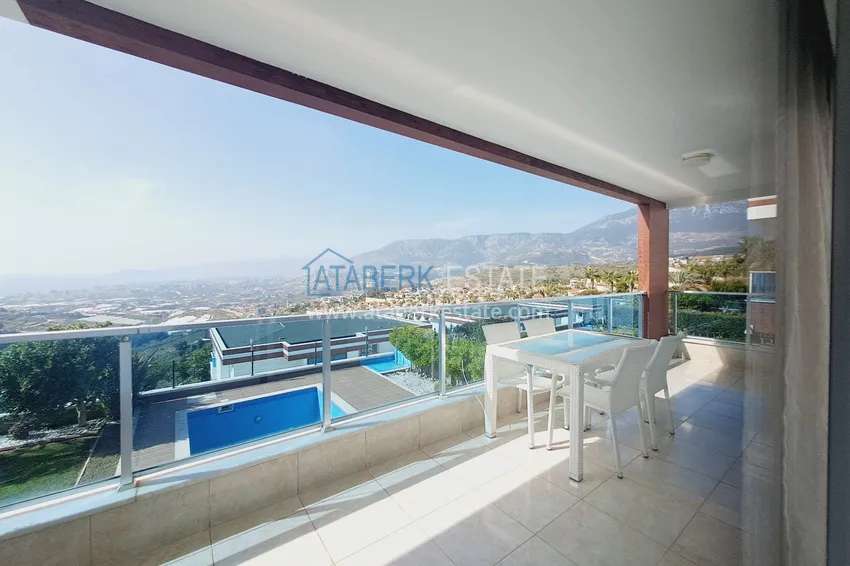 Purchase  Luxury view villa with furniture and private pool in a luxury complex - Kargicak, Alanya 24 