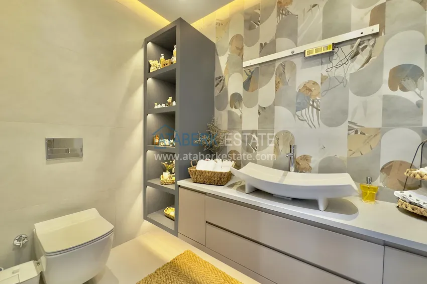Purchase Luxury villa in Alanya — Bektash district. Panoramic view, stylish design, suitable for citizenship! 24