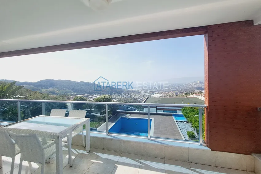 Purchase  Luxury view villa with furniture and private pool in a luxury complex - Kargicak, Alanya 25 