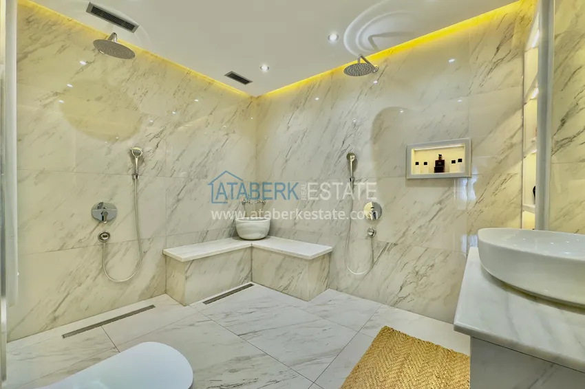 Purchase Luxury villa in Alanya — Bektash district. Panoramic view, stylish design, suitable for citizenship! 26