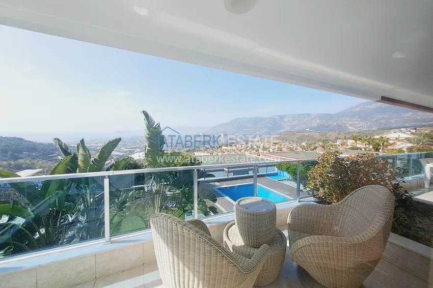 Purchase  Luxury view villa with furniture and private pool in a luxury complex - Kargicak, Alanya 27 