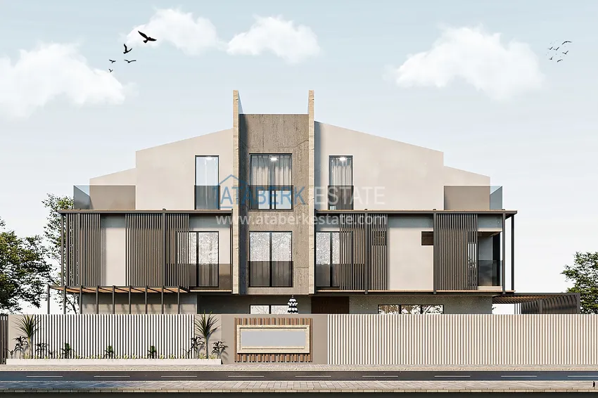 Buy a house in Antalya - Lara, Guzeloba. Townhouse under construction. Citizenship Real Estate 2 