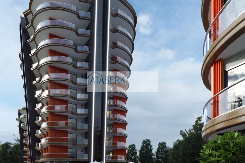 Panoramic views and comfort — 1+1 and 2+1 apartments in a stylish complex, Mahmutlar, Alanya 2 