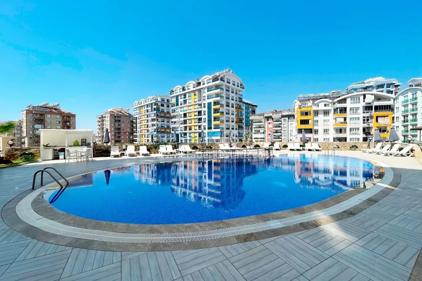 Apartment 2+1 with furniture and sea view, suitable for a residence permit — Tosmur, Alanya 2 