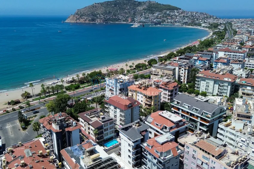 4+1 panoramic penthouse duplex in the center of Alanya — the first coastal one, suitable for citizenship 2