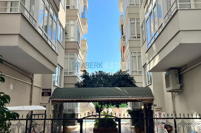 1+1 apartment of 72 m2 in the center of Alanya with new furniture and two balconies - Cleopatra beach area 2 