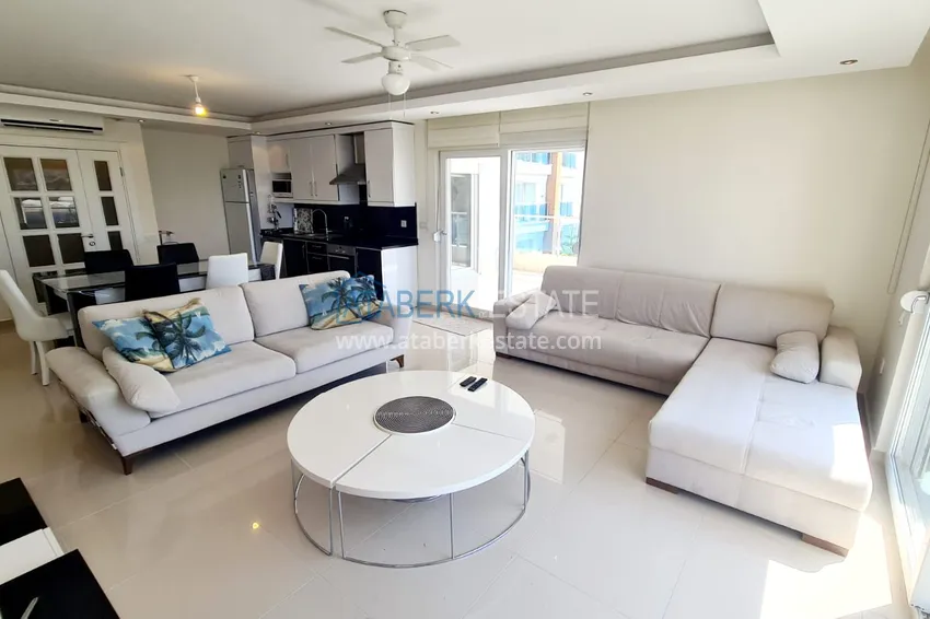 Purchase Apartment 2+1 with furniture and sea view — luxury complex in Kargicak 3 