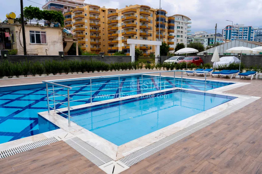One bedroom apartment with furniture and sea view at a bargain price — Kargicak, Alanya 3 