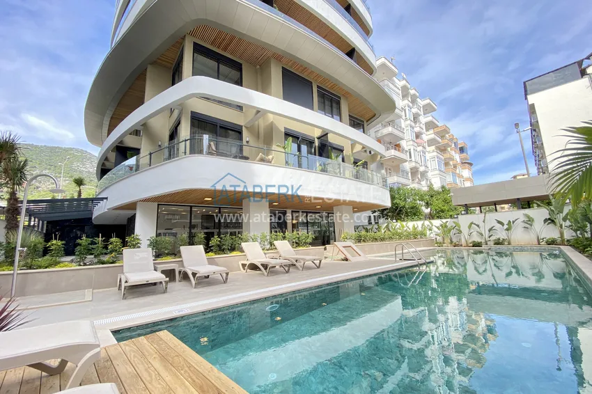 One bedroom apartment in a modern complex — the center of Alanya, Cleopatra beach area 4 