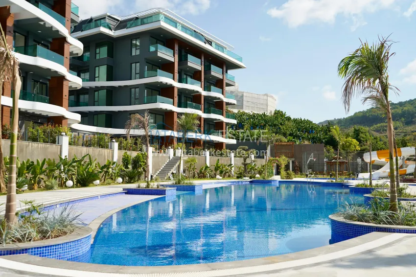 Finely finished one-bedroom apartment in a comfort-class residence — Kargicak district, Alanya 4 