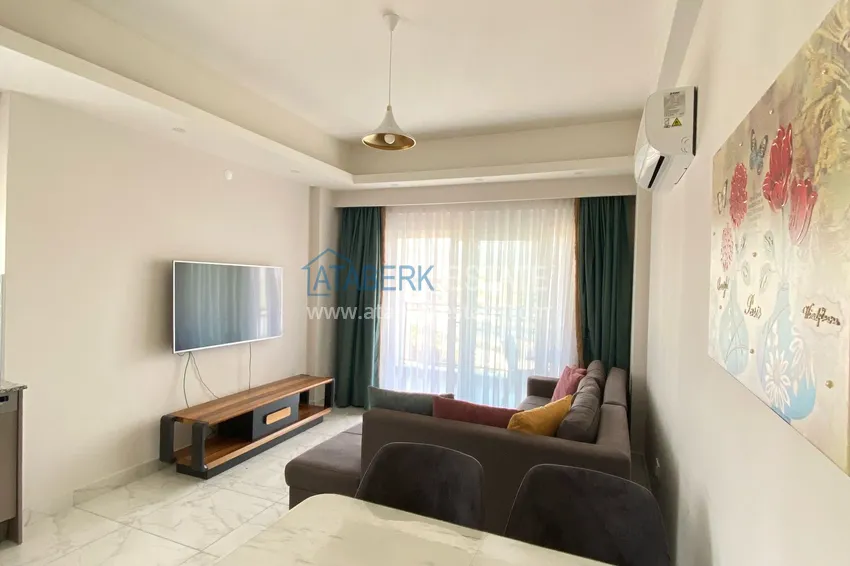 Purchase  1+1 furnished apartment for rent in a luxury residence near Incekum beach, Avsallar district — Alanya D43 4 