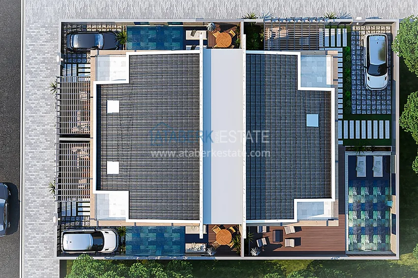 Buy a house in Antalya - Lara, Guzeloba. Townhouse under construction. Citizenship Real Estate 5 