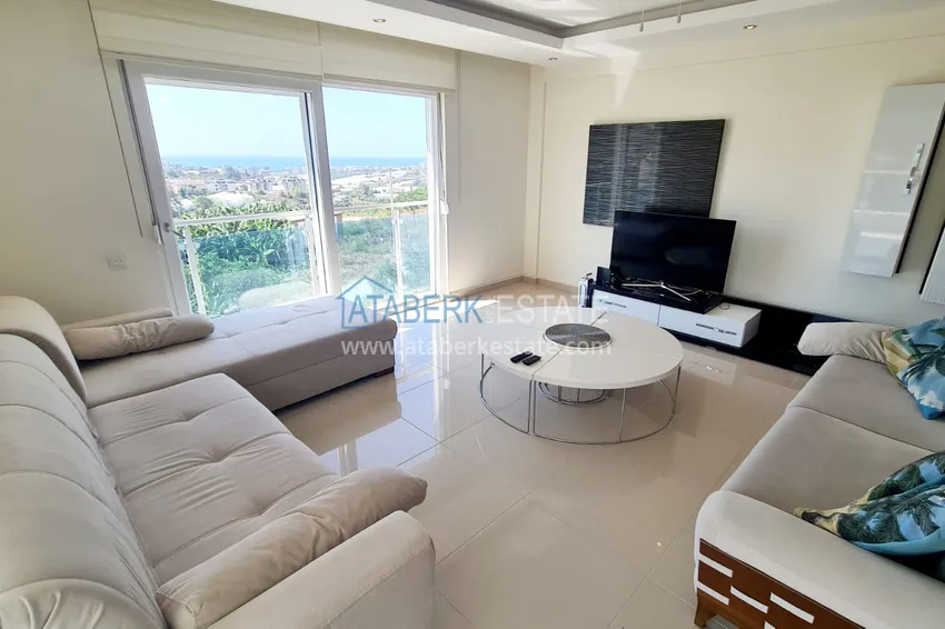 Purchase Apartment 2+1 with furniture and sea view — luxury complex in Kargicak 5 