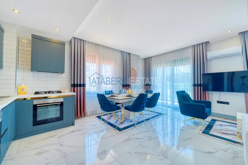 Purchase 2+1 duplex penthouse with new furniture and mountain views in Oba, Alanya 5