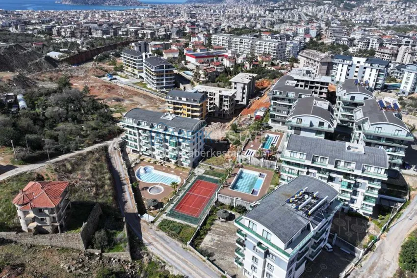 2+1 duplex penthouse with new furniture and mountain views in Oba, Alanya 6