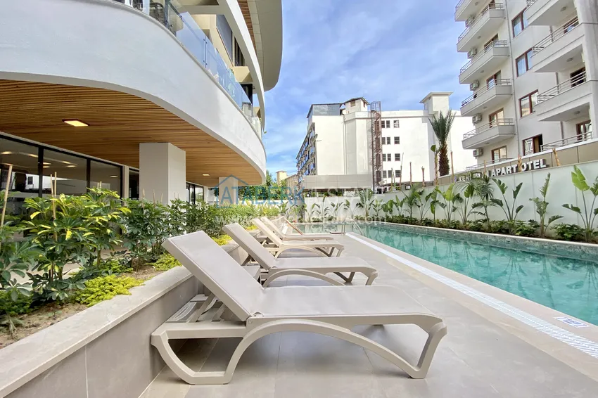 One bedroom apartment in a modern complex — the center of Alanya, Cleopatra beach area 6 