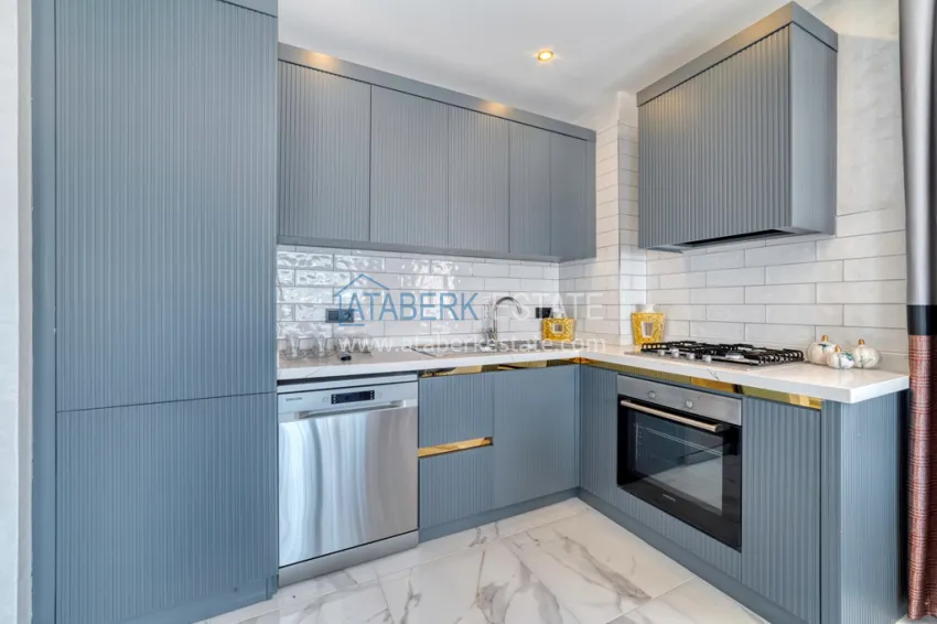 Purchase 2+1 duplex penthouse with new furniture and mountain views in Oba, Alanya 7