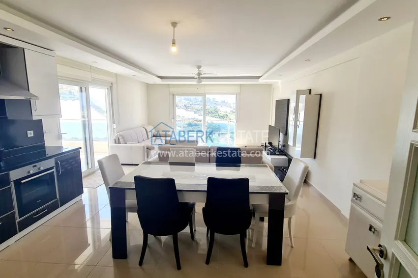 Purchase Apartment 2+1 with furniture and sea view — luxury complex in Kargicak 7 