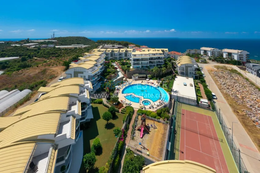 Furnished 2+1 garden duplex with sea views in the Konakli area. Property for a residence permit in Alanya 7 