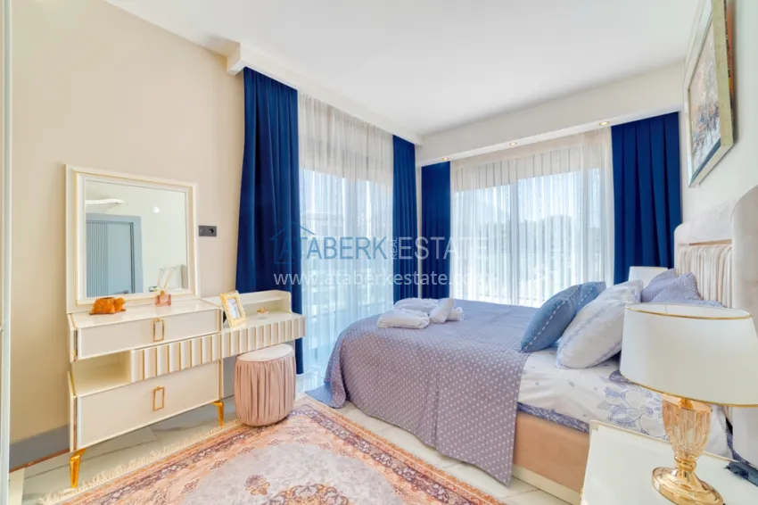 Purchase 2+1 duplex penthouse with new furniture and mountain views in Oba, Alanya 9