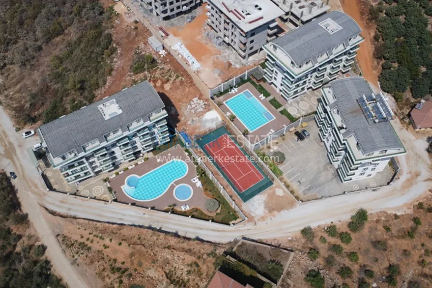 2+1 duplex penthouse with new furniture and mountain views in Oba, Alanya 8