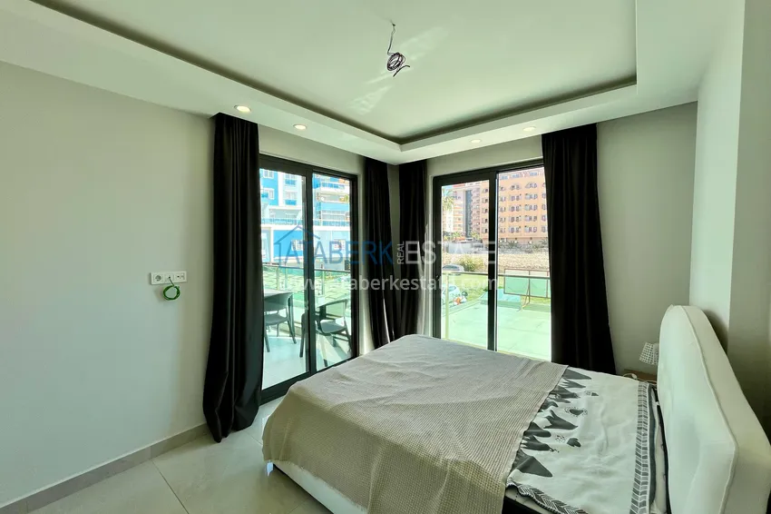 Purchase Turnkey 1+1 apartment with sea view in a complex on the beachfront — Mahmutlar, Alanya 9 