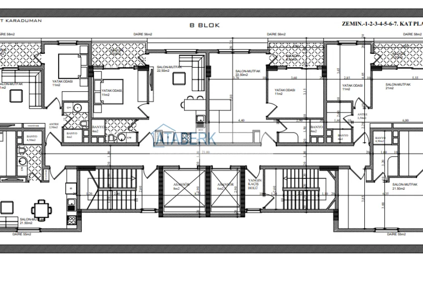 Buy cheap 1+1 apartments with fine finishing in a luxury residence — Alanya, Mahmutlar district 1 