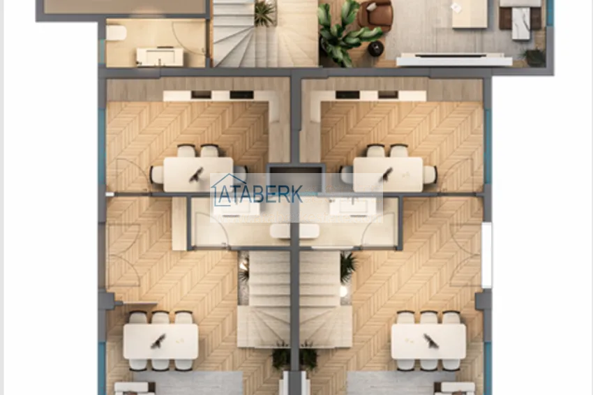 Buy cheap Buy a house in Antalya - Lara, Guzeloba. Townhouse under construction. Citizenship Real Estate 1 