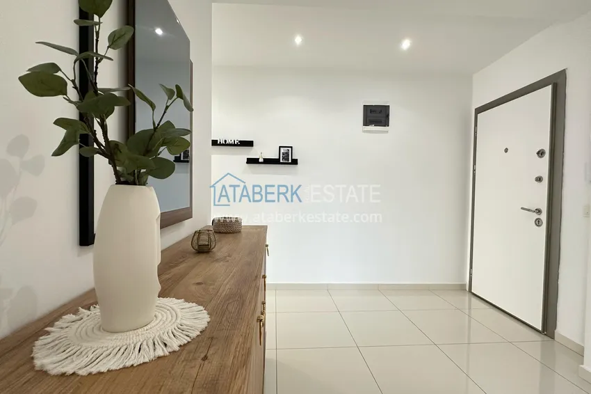 Purchase  3+1 linear apartment with furniture in an elite residence — Alanya, Kestel district  1 